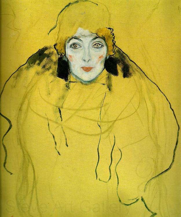 Gustav Klimt en face - portratt av kvinna, Spain oil painting art